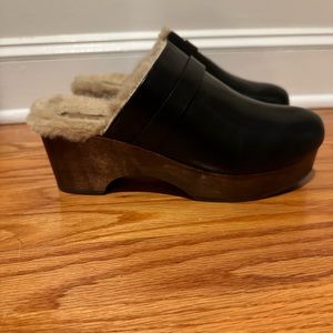 Clogs- Barely worn, lightly scratched but barely visible. Lined for warmth.